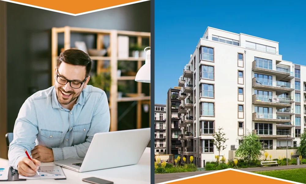 Image of work from home and real estate